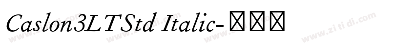 Caslon3LTStd Italic字体转换